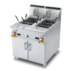 Thumbnail image #1 for Arcobaleno Pasta Equipment AGDHA35 Gas Double-Tank Pasta Cooker, (2) 11-Gallon Tanks, Automatic Water Fill