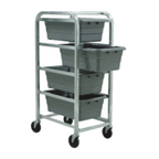 Thumbnail image #1 for New Age 1262 4-Lug Aluminum Dolly with 5" Swivel Casters for 15-1/2" x 25" Lugs
