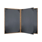 Thumbnail image #2 for Risch Vino VINO-4V 5.5X8.5 Padded Faux-Cork Booklet Menu Cover, 4-View, 5-1/2" x 8-1/2" Case of 25