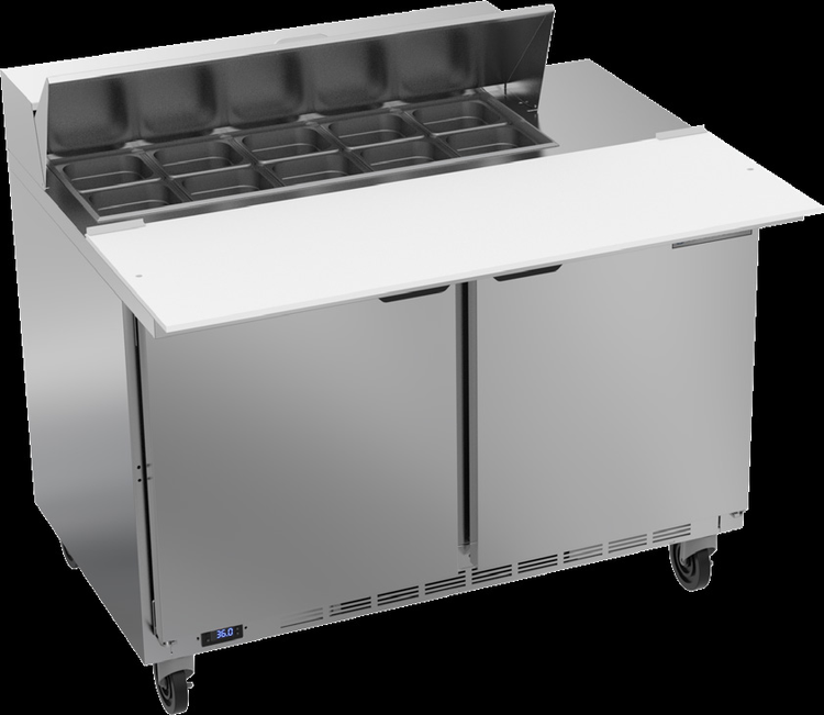 Product image #6 for Beverage-Air 48-Inch Two-Section Sandwich Top Refrigerated Prep Table with 10 1/6-Pan Capacity