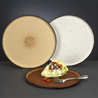 Thumbnail image #2 for Libbey Los Ranchos STW-10 Round Ceramic Tray, 10-3/4" Diameter, White with Speckles
