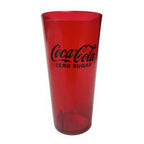 Thumbnail image #1 for G.E.T. Coca Cola 6624-RC-ZOSUG 24 oz Red Plastic Tumbler with Black Printed Logo