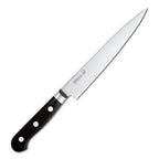 Thumbnail image #1 for Korin Inc HMI-440SL-180 7-Inch Right-Handed 70/30 Beveled Forged Slicer Knife with Wood Handle