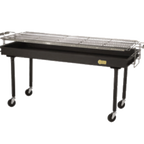 Thumbnail image #1 for Crown Verity Mobile Cooking CV-BM-60 Outdoor Charbroiler, Charcoal, Height-Adjustable, 60" x 24" Grill Area