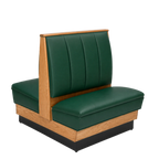 Thumbnail image #1 for ATSMFG ATS AT&S-ADD-LXW42-6CH GR6 Alex Wood Deuce Booth, single, 30" long x 42" high, 6-channel back, wood trim, removable sinuous spring