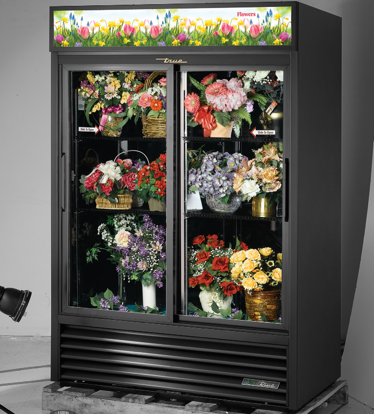 Product image #5 for True Two-Section Floral Merchandiser Refrigerator with Sliding Glass Doors, 54-1/8 Inch Wide