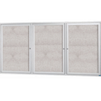 Thumbnail image #1 for AARCO Products ODCC3672-3R Enclosed Bulletin Board, Wall-Mounted, 72"W x 36"H, Vinyl Surface, Aluminum Frame, 3 Lockable Doors