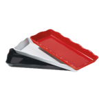 Thumbnail image #1 for G.E.T. Bake & Brew ML-154-W Rectangular Melamine Display Tray, White, 14 x 5-1/2 in, Scalloped Edge Case of 6