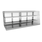 Thumbnail image #1 for RPI Industries Vienna VIDD5-27-R-SL Dry Countertop Pastry Display Case, 69-7/8" W, Full-Service, 2 Adjustable Glass Shelves, Stainless Steel