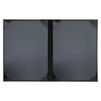 Thumbnail image #2 for Risch Metro METRO-2V 8.5X11 Double-Fold 2-View Black Menu Cover, 8-1/2" x 11" Case of 25