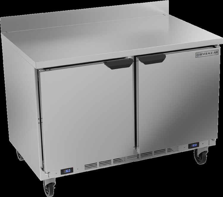 Product image #5 for Beverage-Air 48-Inch Two-Section Dual Temp Worktop Refrigerator/Freezer, Stainless Steel, Left Refrigerator / Right Freezer