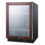 Thumbnail image #2 for Summit Commercial SCR610BLPNR Commercial Beverage Center, 5 cu. ft., Glass Door, Black, Bottom-Mounted Refrigeration