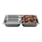 Thumbnail image #1 for Browne USA Foodservice 578002 Full-Size Divided Steam Table Pan, 2-1/2" Deep, 24 Gauge 304 Stainless Steel