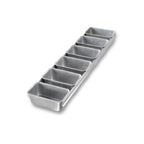 Thumbnail image #1 for Chicago Metallic Bakeware 46925 6-Compartment Coated Aluminized Steel Pullman/Strapped Bread Pan Set Case of 6