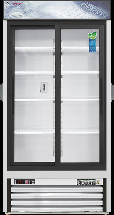 Product image #5 for Everest Refrigeration EMGR33C Two-Section Reach-In Sliding Glass Door Chromatography Refrigerator, 33 Cu. Ft.
