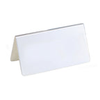 Thumbnail image #1 for Steelite DW Haber, Tabletop Accessories DWIDTENTXSS Blank 18/10 Stainless Steel Tent Card, 3.75"W x 2.125"H