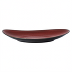 Thumbnail image #1 for 1880 Hospitality Rustic by Oneida® L6753074358 Porcelain Oval Coupe Plate, 11-1/2 in, Two-Tone Crimson Glaze 1 Dozen