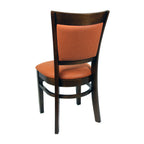 Thumbnail image #2 for JustChair Manufacturing W30118-COM Upholstered Side Chair, Flared Inset Back, German Beech Wood Frame, COM