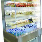 Thumbnail image #1 for RPI Industries Olympus SCAS36R-V Vertical Open-Air Merchandiser Refrigerator, 36"W, 4-Tier Stainless Shelves, Self-Contained