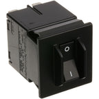 Thumbnail image #1 for AllPoints Foodservice Parts & Supplies Mavrik 421873 Black On/Off Rocker Switch, 25A, Four 1/4-Inch Tab Terminals