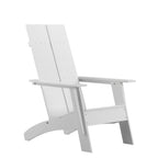 Thumbnail image #1 for Flash Furniture JJ-C14509-WH-GG Modern Adirondack Chair, All-Weather Poly Resin Wood, White