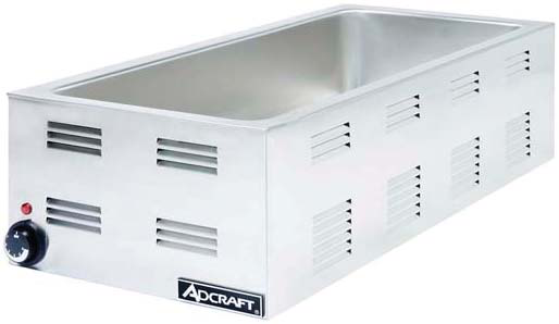 Product image #5 for Admiral Craft 4/3 Size Countertop Wet Food Warmer Base, 1500W, Stainless Steel