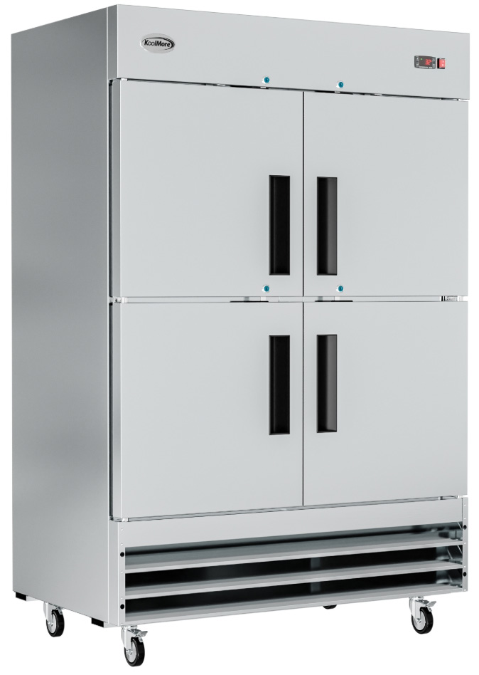 Product image #6 for KoolMore 54-Inch Two-Section Reach-In Refrigerator, 47 Cu. Ft., Bottom-Mount, Stainless Steel