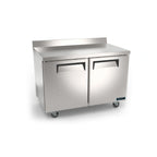 Thumbnail image #1 for MVP Group Kool-It Infinity KIN48WTR-HC 48-In. Two-Door Stainless Steel Worktop Refrigerator, Reach-In, Two-Section