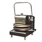 Thumbnail image #1 for Dutchess Bakers DUT/D-TXM-2-18-WH Manual 18-Inch Heated Tortilla/Pizza Dough Press with Aluminum Platens and Digital Temperature Readout