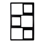 Thumbnail image #1 for G.E.T. Bugambilia T0A3LM Single Tile, 20-13/16" x 12-3/4", Cast Aluminum with Resin Coating, Lime, Six Square Openings