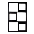 Thumbnail image #1 for G.E.T. Bugambilia T0A3T Single Tile, 20-13/16" x 12-3/4", Cast Aluminum with Resin Coating, Terracotta, 6 Square Openings