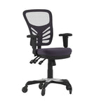 Thumbnail image #1 for Flash Furniture Nicholas HL-0001-DK-GY-RLB-GG Swivel Task Chair, Adjustable Height, Mesh Back, Padded Upholstered Seat, Dark Gray