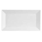 Thumbnail image #1 for CAC China Cambridge CBS-RT12 Rectangular Porcelain Platter, 10"L x 5-1/2"W x 3/4"H, Embossed Rim Case of 2 Dozen