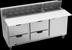 Thumbnail image #6 for Beverage Air 72-Inch Three-Section Sandwich Top Refrigerated Prep Table with 4 Drawers, 1 Door, and 18-Pan Opening