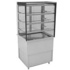 Thumbnail image #1 for RPI Industries Vienna VICD2-34-R-SQ-SC-FD Self-Service Cold Display Case, 31-1/2"W, Bottom-Mount Self-Contained Refrigeration, Squared Glass