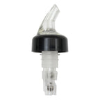Thumbnail image #1 for TableCraft Products Proper Pour 4248A Liquor Pourer, 1-1/4 oz, Black Collar, Clear Spout, Clear Dip Tube Case of 12