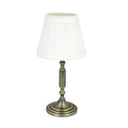 Thumbnail image #1 for Sterno Vintage Charm 80412 Table Candle Lamp, 10-1/2"H, White Cloth Shade, Oil Bronze Base, for Liquid Wax or Flameless Candles