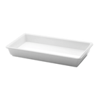 Thumbnail image #1 for G.E.T. Venetian - EGS M1582-NW Rectangular Melamine Serving Tray, White, 15 x 8 x 2 in, Beaded Edge Case of 3