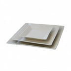 Thumbnail image #2 for Libertyware CD08-55 6-Inch Square China Plate, Fully Vitrified, American White Case of 3 Dozen