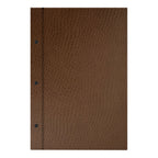 Thumbnail image #1 for Risch Chicago CMBFF-CH 8.5X14 Ostrich-Texture Faux-Leather Menu Board, 8-1/2" x 14", 3-Hole Hardback Binder Case of 25
