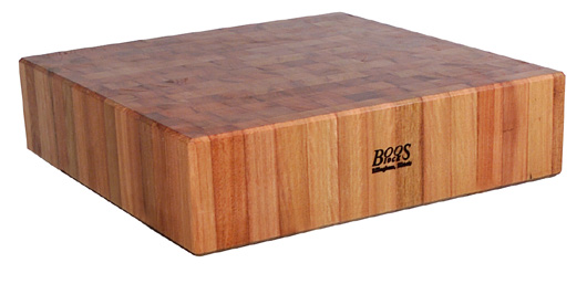 Product image #4 for John Boos Cucina LaForza 24-Inch Square End Grain American Cherry Butcher Block Top, 6-Inch Thick, Oil Finish