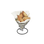 Thumbnail image #1 for G.E.T. Specialty Servingware 4-32800 Iron Cone Fry Serving Basket, 7" Diameter x 7"H, Black Case of 12