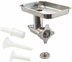 Thumbnail image #2 for Winco #12 Hub Meat Grinder Attachment Kit with Feed Pan, Meat Stomper, Sausage Stuffer, and 2 Grinder Plates