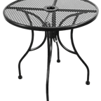 Thumbnail image #1 for ATSMFG ATS AT&S-OMT-30 MFG 30" Round Outdoor Table with Open Mesh Top, Umbrella Hole, Standard Height, Black Powder Coat