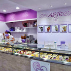 Thumbnail image #1 for Oscartek Rosa ROSA G1000 Gelato Showcase, 39 1/2" Wide, Curved Extra-Clear Glass, Self-Contained Refrigeration