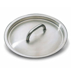 Thumbnail image #1 for Matfer Bourgeat Excellence 692024 Stainless Steel Flat Sauce Pan Lid with Welded Handle, 9-1/2 in Diameter