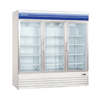 Thumbnail image #1 for Norpole, Inc. NPGR3-S Three-Section Glass Door Reach-In Refrigerator, 53 cu. ft., 3 Swing Doors, Bottom-Mounted Self-Contained Refrigeration