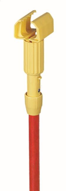 Product image #3 for Tough Jaws Jaw-Release Wet Mop Handle with 3-Inch Plastic Head, 1-Inch x 60-Inch, Red Fiberglass