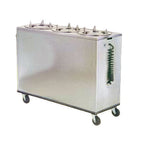 Thumbnail image #1 for Lakeside Manufacturing Adjust-a-Fit 965 Heated Enclosed Mobile Dish Dispenser, 3 Compartments, Round Plates 5–9 in.