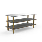 Thumbnail image #1 for Steelite Mogogo, Modular MGCMLA05GBXF 3-Tier Modular Buffet Station, 71 x 29-1/2 x 33 in, Stainless Steel and Grey Slate Laminate